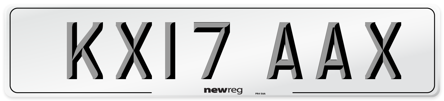 KX17 AAX Number Plate from New Reg